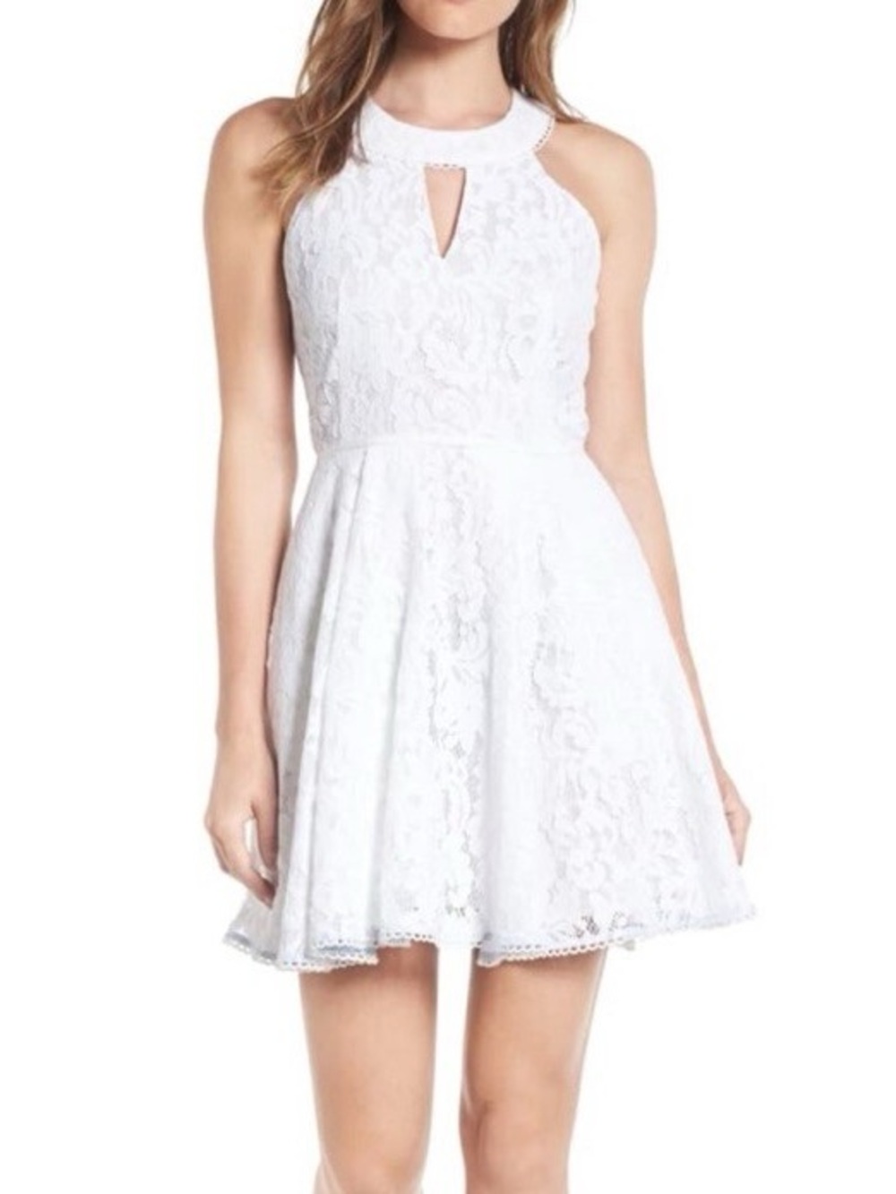 Draper James White Lace Fit & Flare Dress Size 12